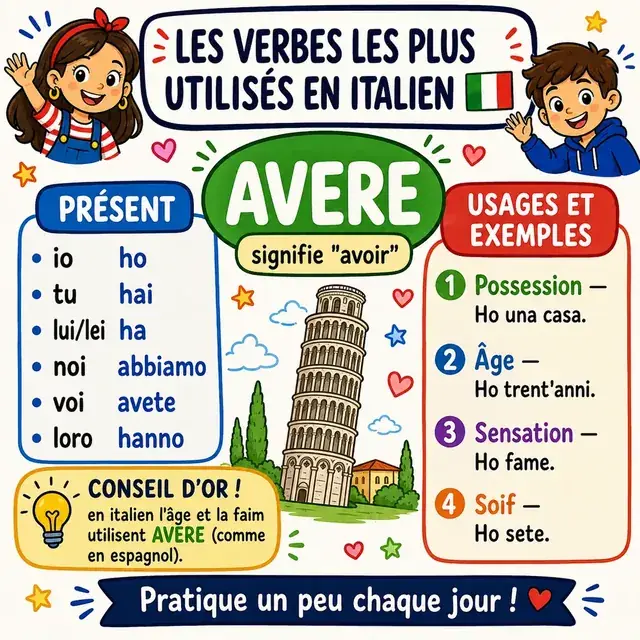 Carte mentale : verbe ESSERE